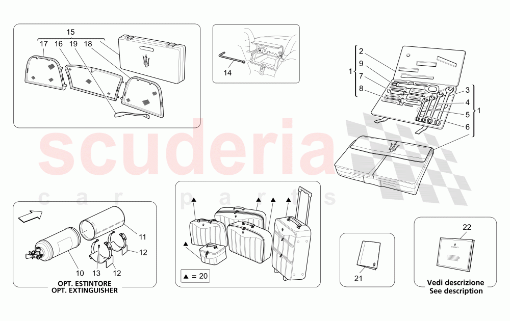 ACCESSORIES PROVIDED of Maserati Maserati 4200 Spyder (2005-2007) CC