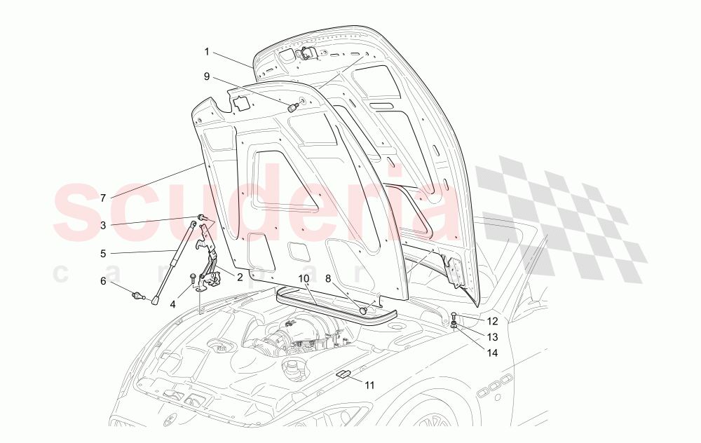 FRONT LID (Not available with: Special Edition) of Maserati Maserati GranCabrio (2010-2012)