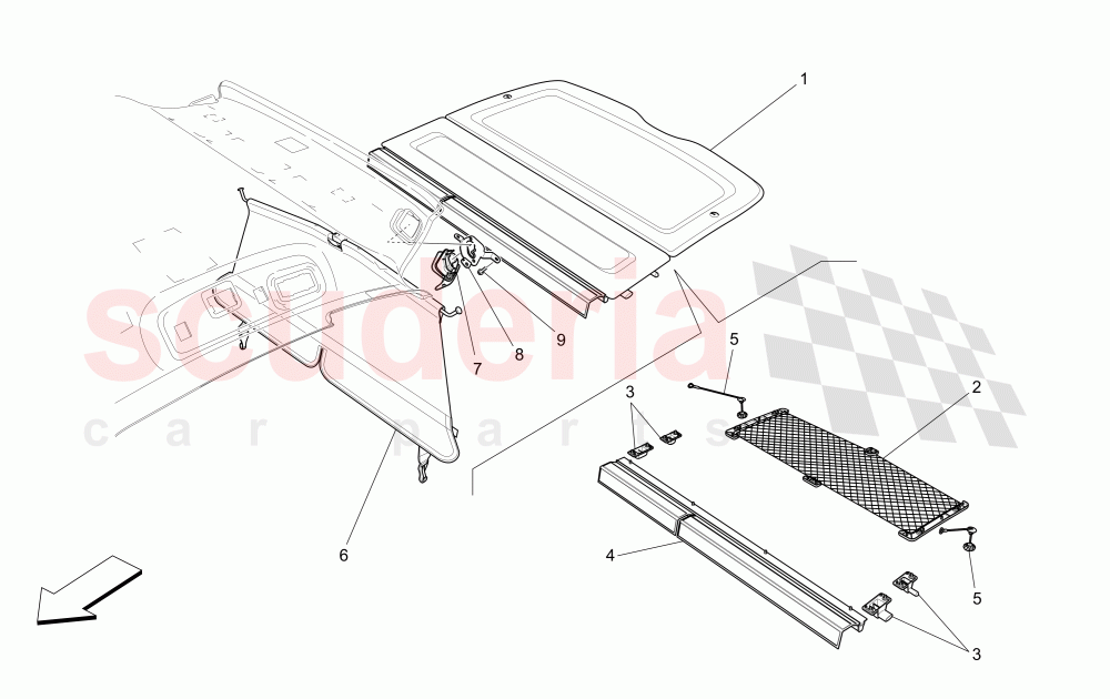 REAR PARCEL SHELF of Maserati Maserati Levante (2017+) S