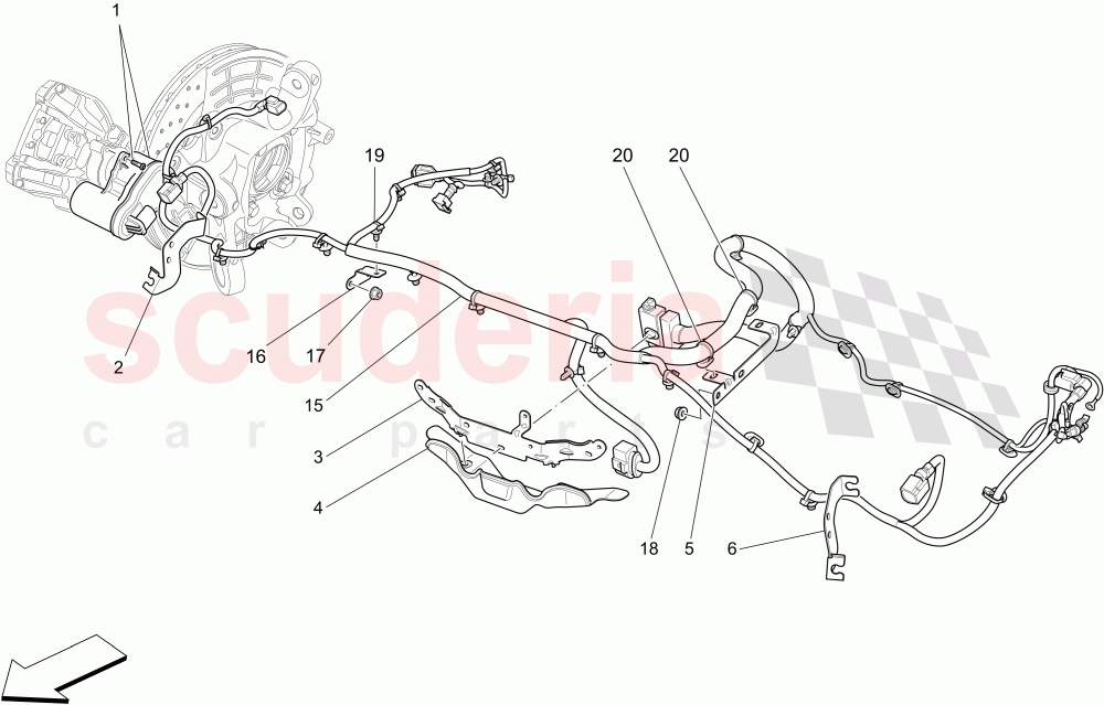 PARKING BRAKE of Maserati Maserati Quattroporte (2017+) S Q4