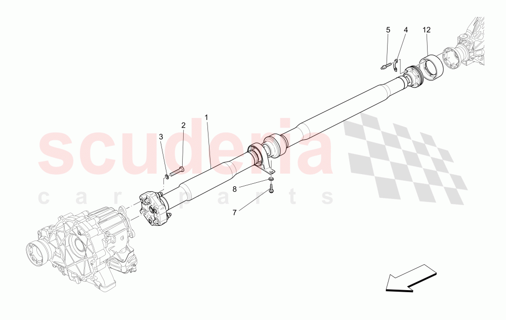 TRANSMISSION SHAFT of Maserati Maserati Ghibli (2017+) S Q4