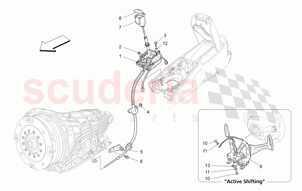 DRIVER CONTROLS FOR AUTOMATIC GEARBOX of Maserati Maserati Quattroporte (2009-2012) Sport GTS