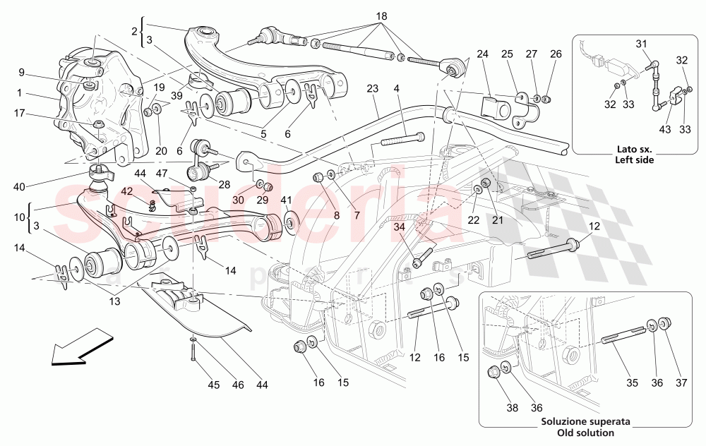 REAR SUSPENSION (Available with: Sport, Special Edition) of Maserati Maserati GranCabrio (2017+) Special Edition