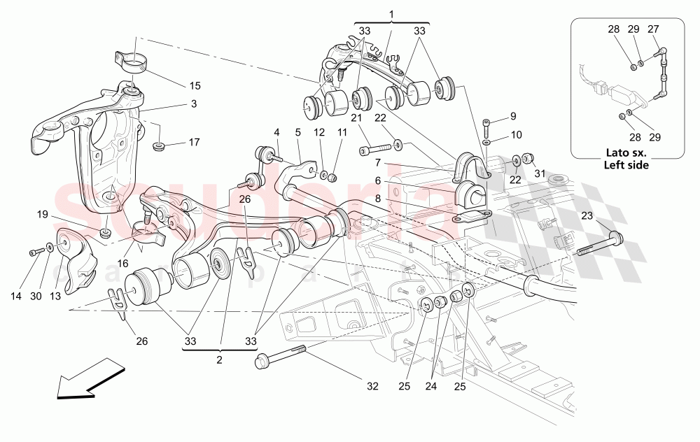 FRONT SUSPENSION of Maserati Maserati Quattroporte (2009-2012) Sport GTS