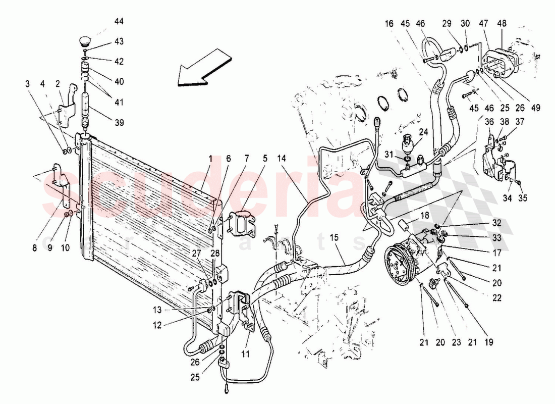 A/C Unit: Engine Compartment Devices of Maserati Maserati GranTurismo MC Stradale