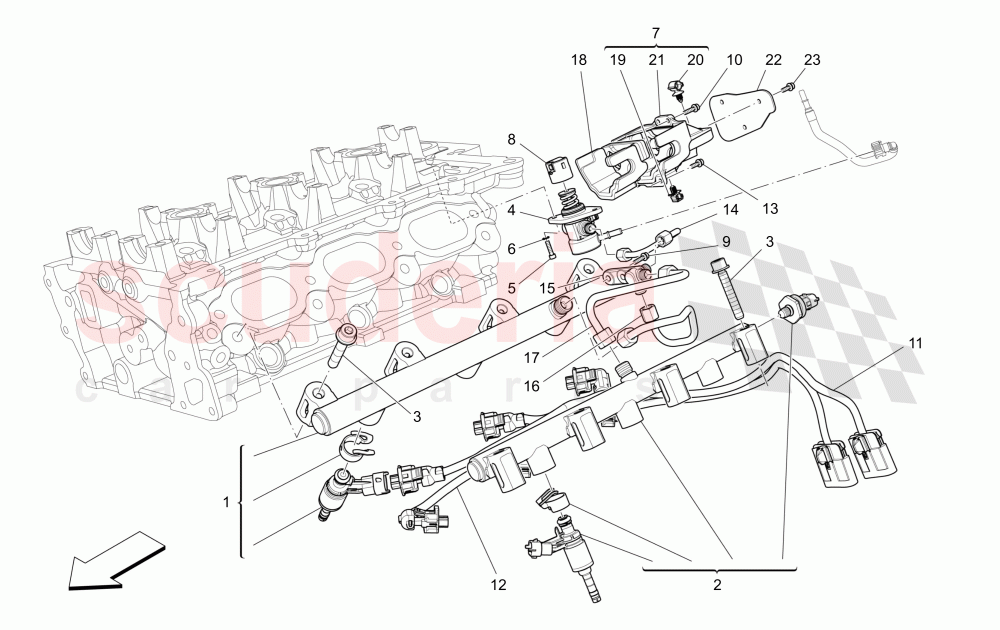 FUEL PUMPS AND CONNECTION LINES of Maserati Maserati Ghibli (2014-2016) S Q4