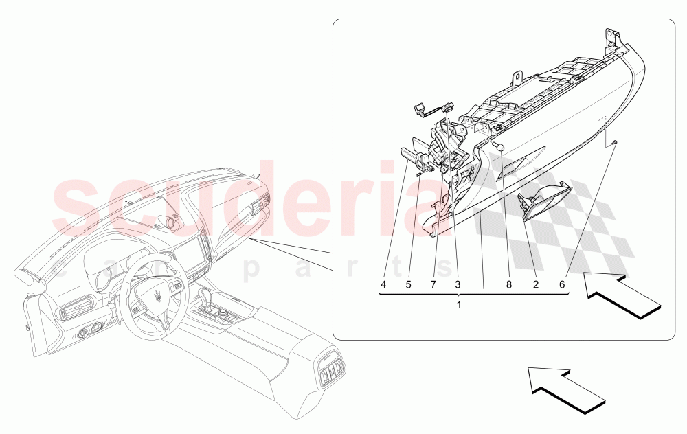 GLOVE COMPARTMENTS of Maserati Maserati Levante (2017+) S