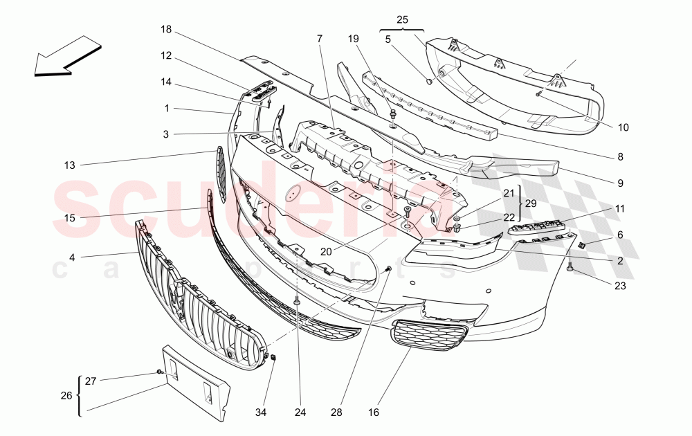 FRONT BUMPER of Maserati Maserati Quattroporte (2013-2016) S Q4