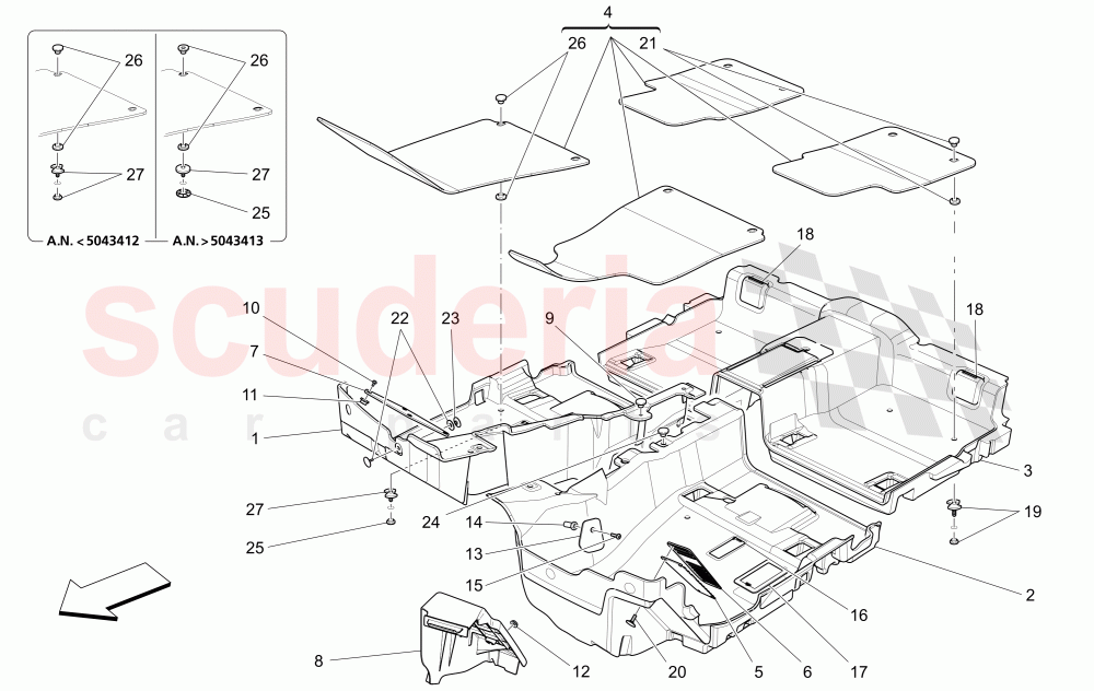 PASSENGER COMPARTMENT MATS of Maserati Maserati Ghibli (2017+)