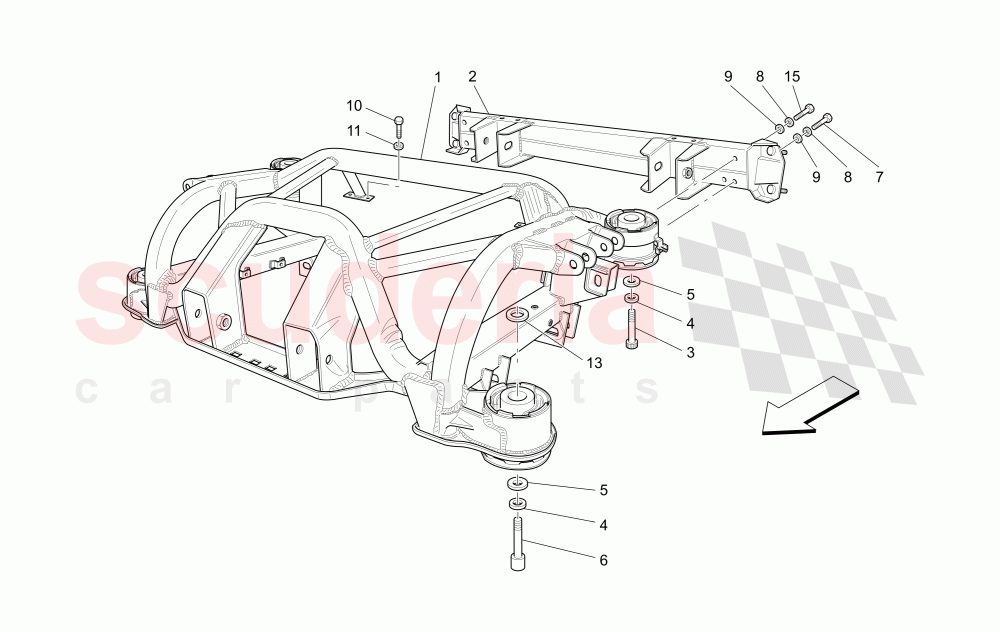 REAR CHASSIS of Maserati Maserati GranCabrio (2017+) Special Edition