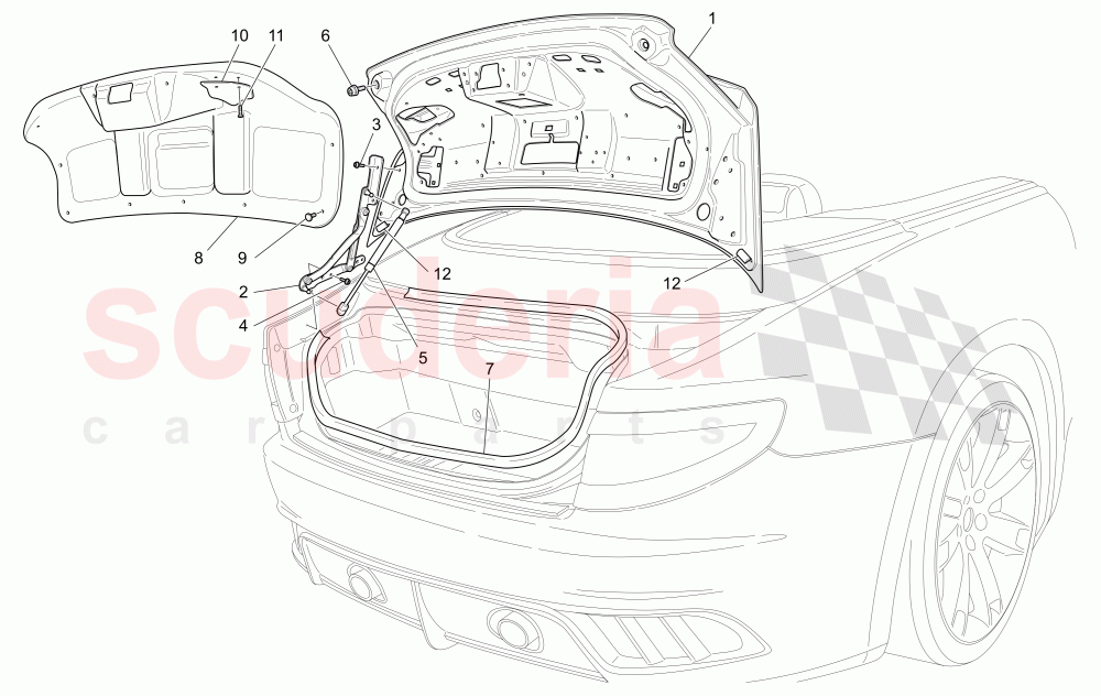 REAR LID of Maserati Maserati GranCabrio (2016+) MC Centennial