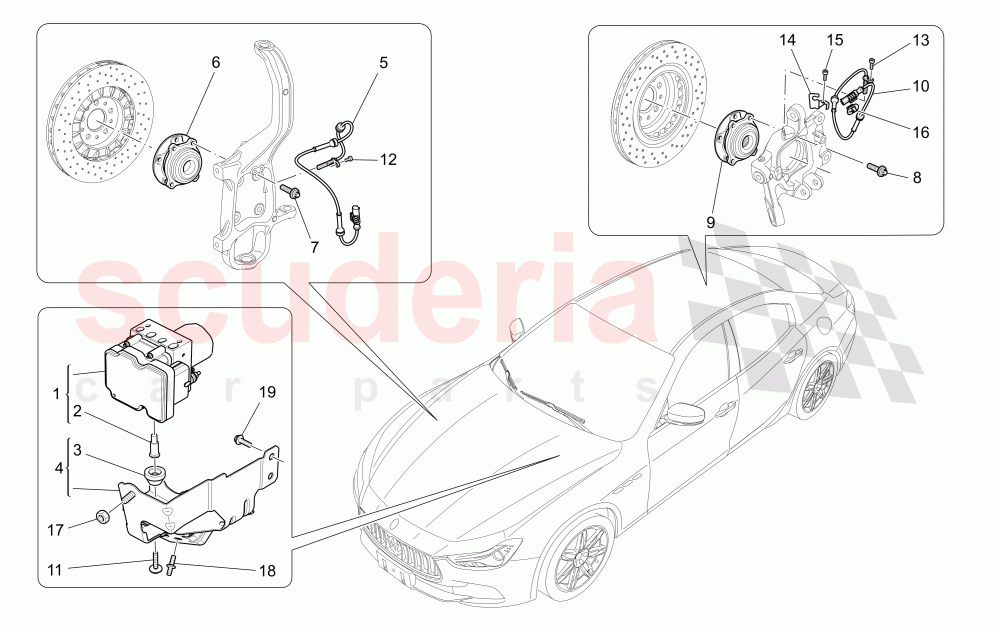 BRAKING CONTROL SYSTEMS of Maserati Maserati Ghibli (2014-2016) Diesel