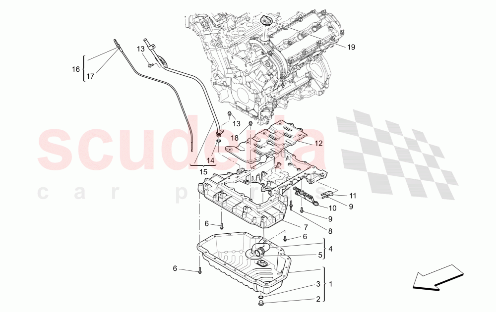 LUBRICATION SYSTEM: CIRCUIT AND COLLECTION of Maserati Maserati Quattroporte (2013-2016) Diesel