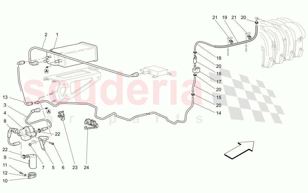 ANTIEVAPORATION SYSTEM of Maserati Maserati 4200 Coupe (2005-2007) CC