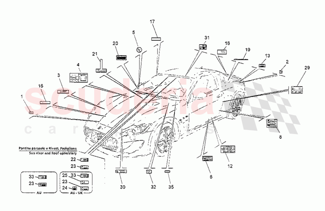 Stickers and Labels of Maserati Maserati GranTurismo MC Stradale