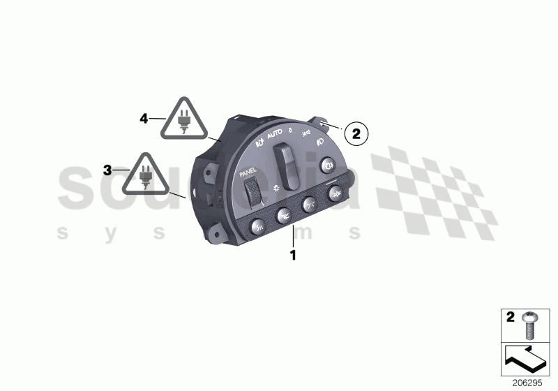 Control element light of Rolls Royce Rolls Royce Ghost Series I (2009-2014)