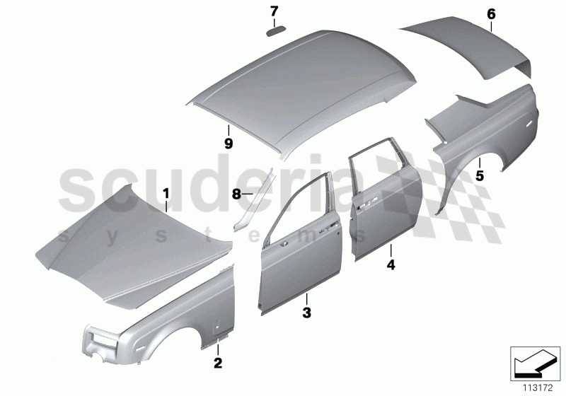 OUTER PANEL of Rolls Royce Rolls Royce Phantom Extended Wheelbase