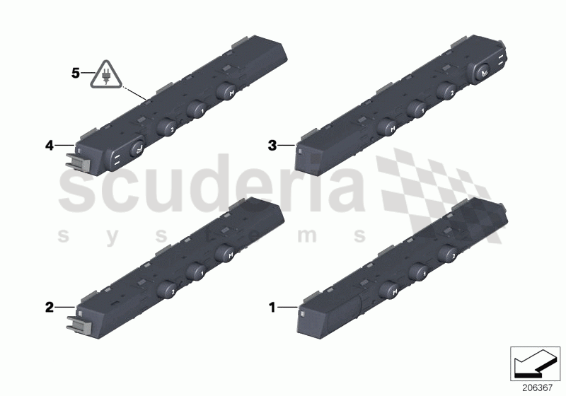 Op.unit, suppl.seat functions,rearcabin of Rolls Royce Rolls Royce Ghost Series I (2009-2014)