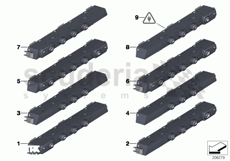 Op. unit, suppl. seat functions, front of Rolls Royce Rolls Royce Ghost Series I (2009-2014)