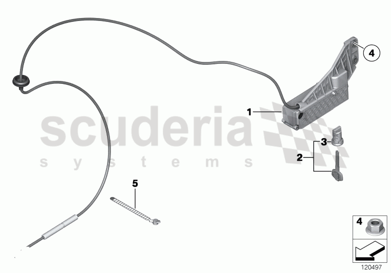 Emergency mechanism parking lock of Rolls Royce Rolls Royce Phantom Extended Wheelbase