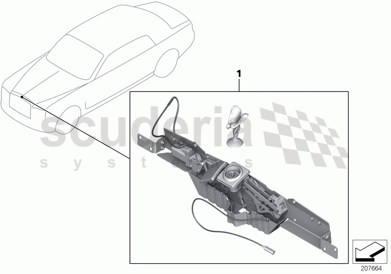 Retrof.kit illuminated Spirit of Ecstasy of Rolls Royce Rolls Royce Phantom Drophead Coupe