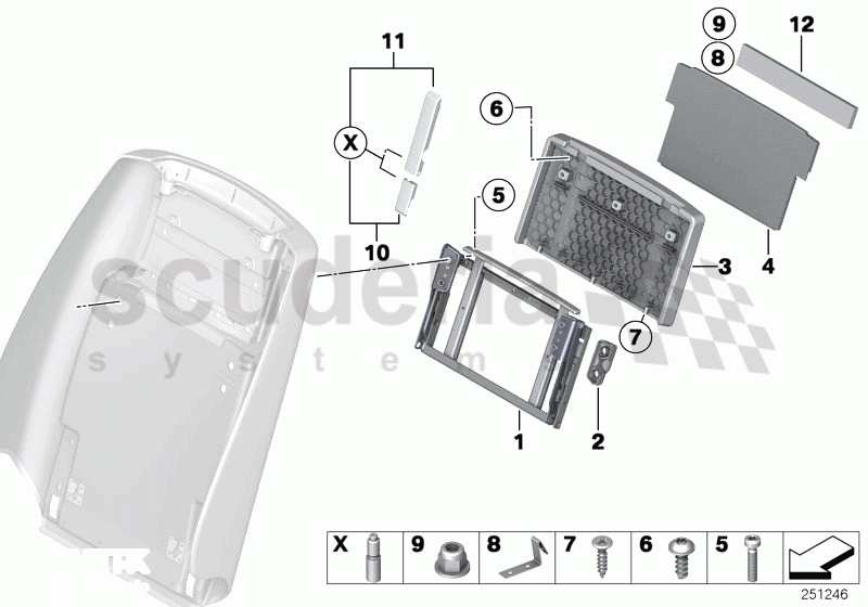 Seat, front, rear panel II of Rolls Royce Rolls Royce Ghost Series I (2009-2014)