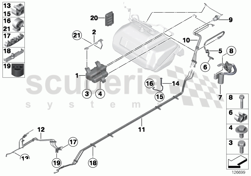 Fuel tank breather line/carbon canister of Rolls Royce Rolls Royce Phantom Extended Wheelbase