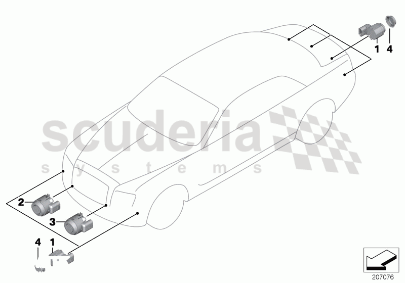 Park Distance Control (PDC) of Rolls Royce Rolls Royce Ghost Series I (2009-2014)