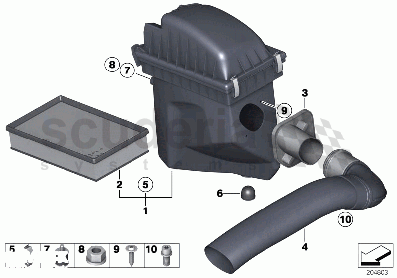 SUCTION SILENCER/FILTER CARTRIDGE of Rolls Royce Rolls Royce Phantom Extended Wheelbase