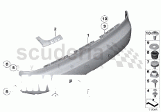 Bumper trim panel, rear of Rolls Royce Rolls Royce Phantom Drophead Coupe