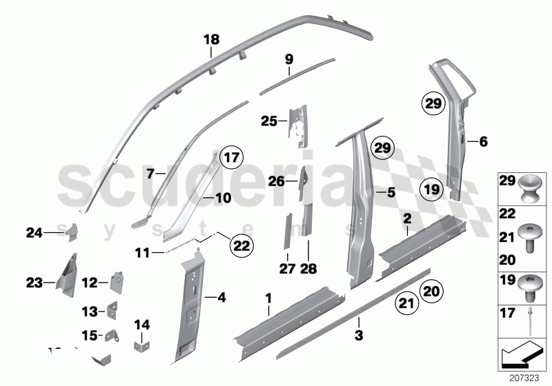 BODY-SIDE FRAME of Rolls Royce Rolls Royce Phantom