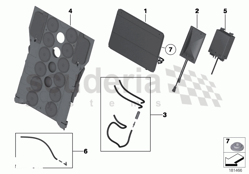 Seat, rear, lumbar of Rolls Royce Rolls Royce Ghost Series I (2009-2014)