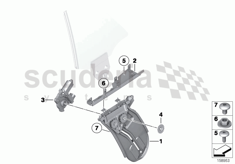 Side-window mechanism, rear of Rolls Royce Rolls Royce Phantom Drophead Coupe