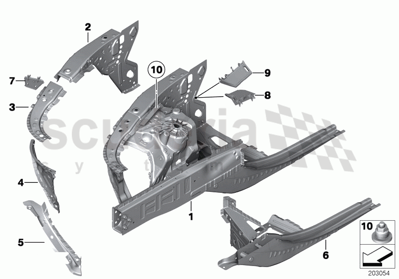 WHEELHOUSE/ENGINE SUPPORT of Rolls Royce Rolls Royce Ghost Series I (2009-2014)