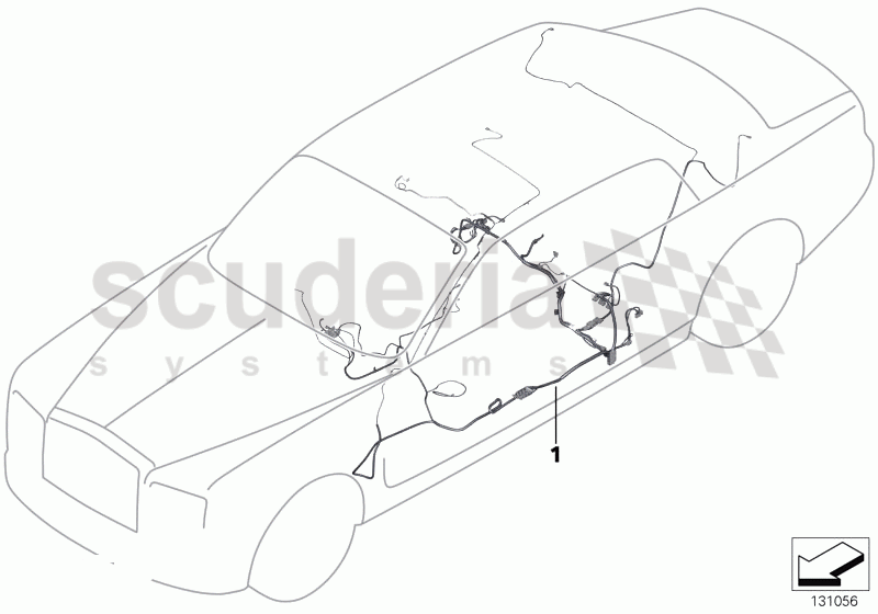 Auxiliary wiring harness of Rolls Royce Rolls Royce Phantom