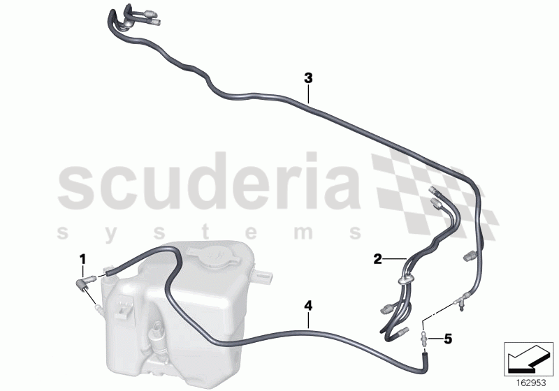 Hose lines, windscreen washer system of Rolls Royce Rolls Royce Phantom Extended Wheelbase