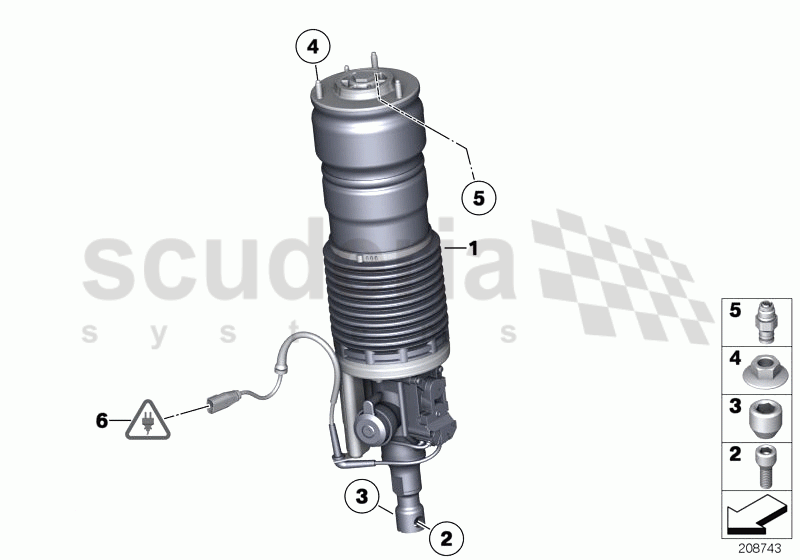 Air spring strut, front of Rolls Royce Rolls Royce Ghost Series I (2009-2014)