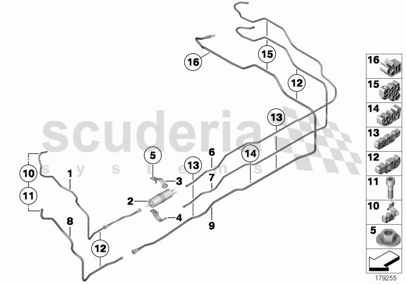 Fuel line / fuel filter of Rolls Royce Rolls Royce Ghost Series I (2009-2014)