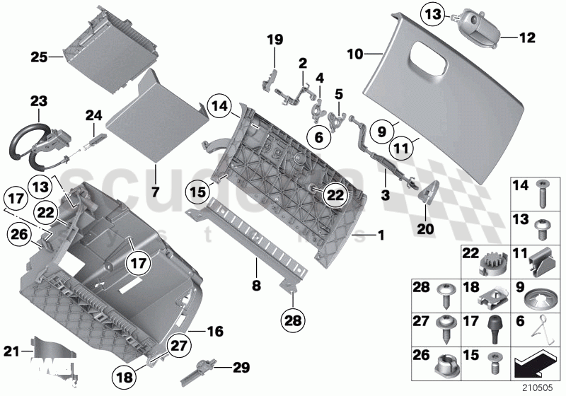 GLOVE BOX of Rolls Royce Rolls Royce Ghost Series I (2009-2014)