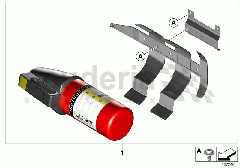 Fire extinguisher of Rolls Royce Rolls Royce Phantom Extended Wheelbase