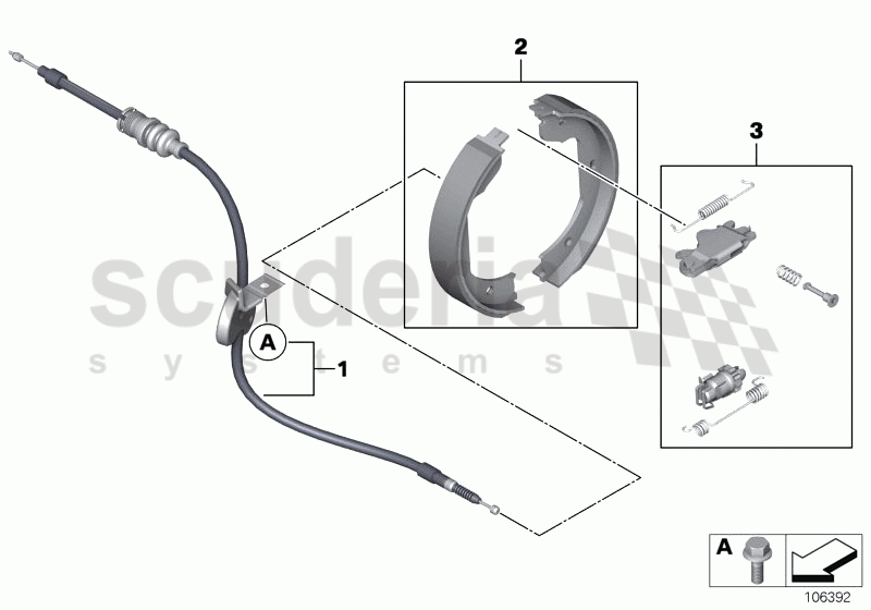 PARKING BRAKE/BRAKE SHOES of Rolls Royce Rolls Royce Phantom Drophead Coupe