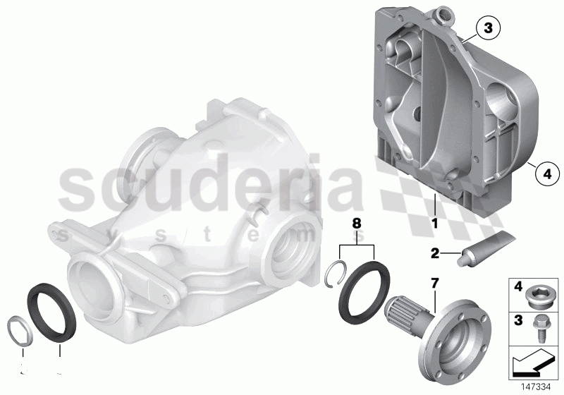 Final drive, gasket set of Rolls Royce Rolls Royce Phantom Drophead Coupe