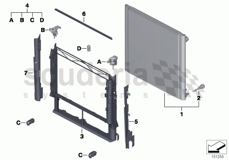 Radiator of Rolls Royce Rolls Royce Phantom Extended Wheelbase