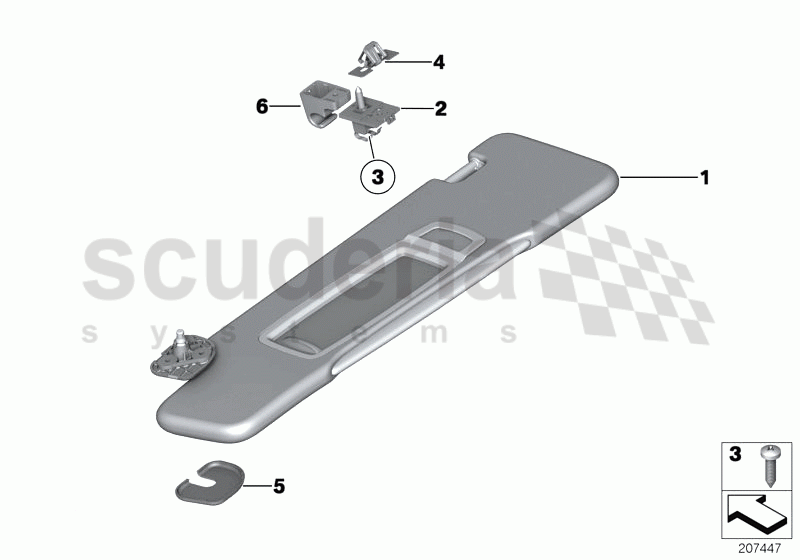 Sun visors of Rolls Royce Rolls Royce Ghost Series I (2009-2014)