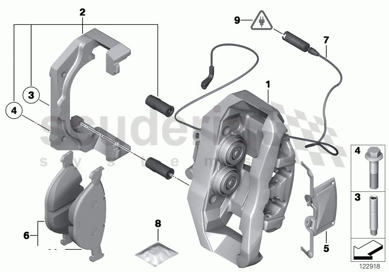 Front wheel brake-Brake pad sensor of Rolls Royce Rolls Royce Phantom Drophead Coupe