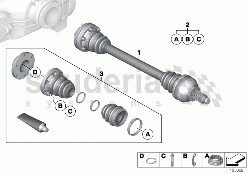 Output shaft of Rolls Royce Rolls Royce Phantom Drophead Coupe