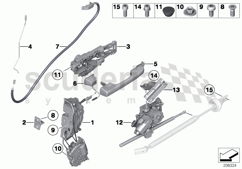 REAR DOOR CONTROL/DOOR LOCK of Rolls Royce Rolls Royce Ghost Series I (2009-2014)