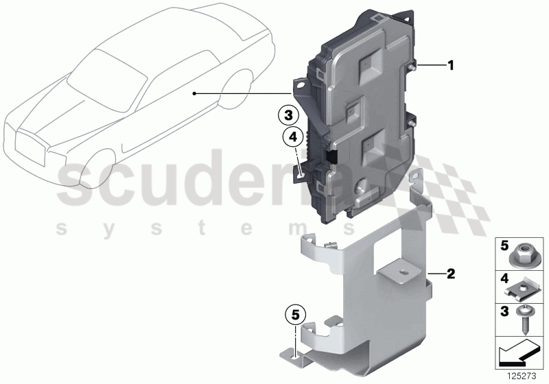 MMI unit, rear compartment of Rolls Royce Rolls Royce Phantom Extended Wheelbase