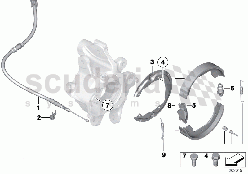 PARKING BRAKE/BRAKE SHOES of Rolls Royce Rolls Royce Ghost Series I (2009-2014)