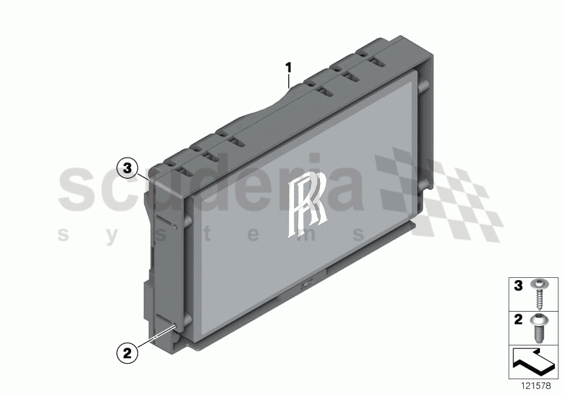 On-board monitor of Rolls Royce Rolls Royce Phantom Drophead Coupe